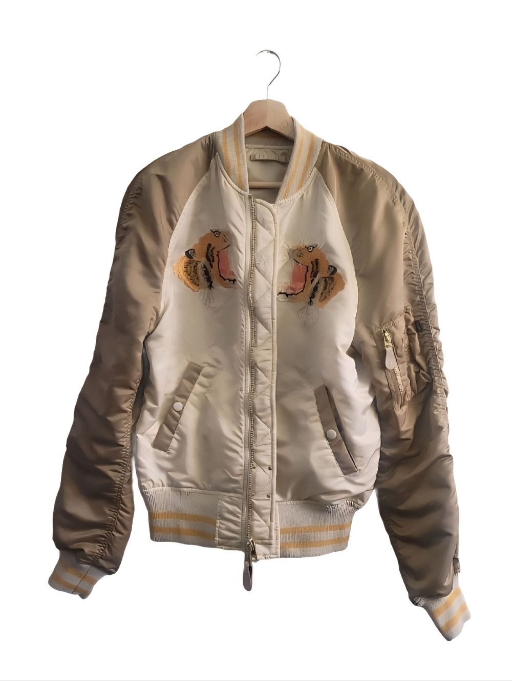 ALPHA INDUSTRIES Tiger Souvenir Limited Edition Embroidered Bomber Unisex Sz S - Picture 2 of 16